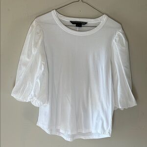 Veronica Beard White Short Sleeve Top